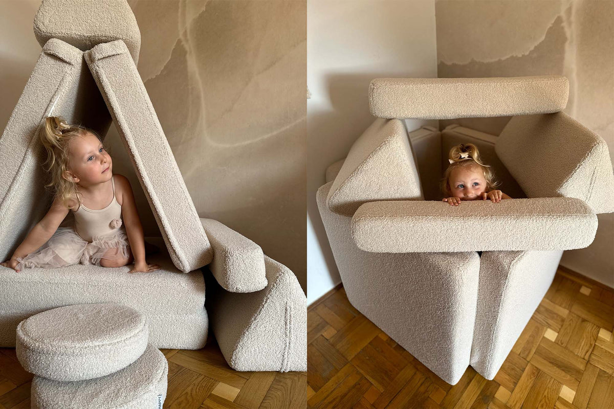 Shappy Teddy Play Sofa Light Beige